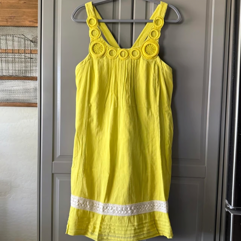 Yellow Halter Sundress with Ruffled Hem